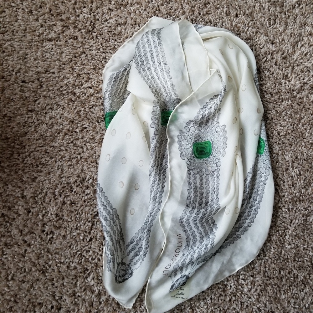 Viktor and Rolf hand stitched 100%silk scarf